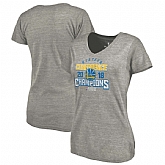 Women Golden State Warriors Fanatics Branded 2018 Western Conference Champions Catch & Shoot Tri Blend V Neck T-Shirt - Heather Gray,baseball caps,new era cap wholesale,wholesale hats